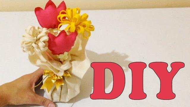 Como Fazer Peso de Porta com Feltro e Flores – Artesanato DIY