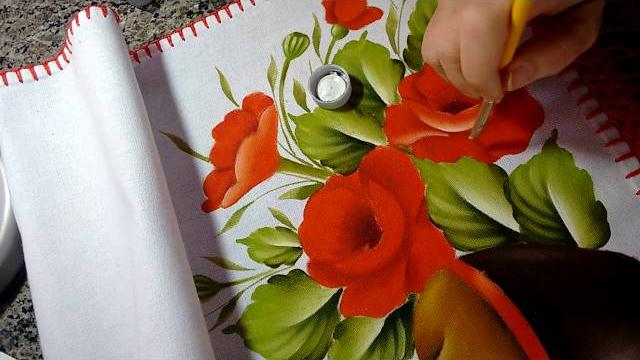 Pintando papoulas com Janete Seibert