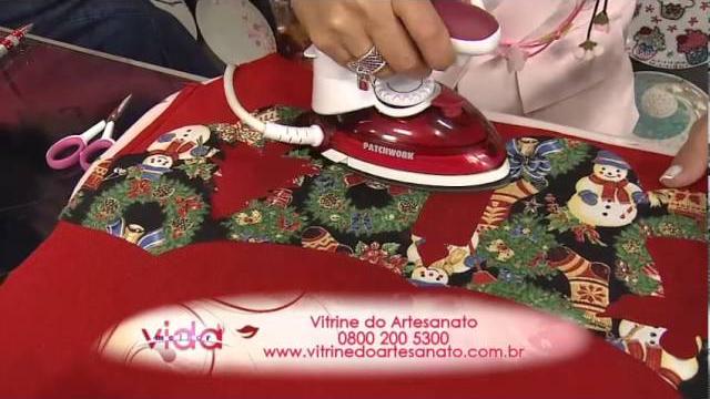 Faça um pano de prato com barrado especial de Natal
