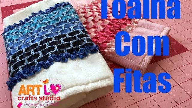 Toalha Com Fitas Passo a Passo – Tutorial Ribbons Hand Towel