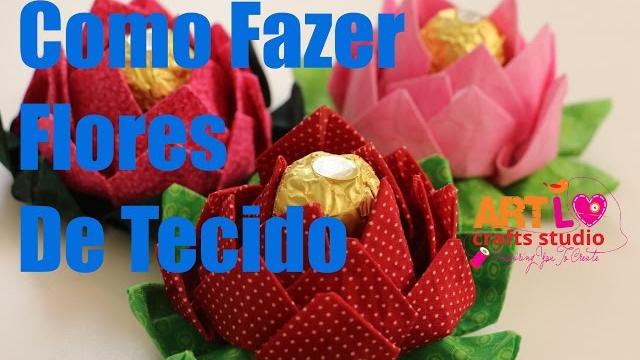 Como Fazer Flores de Tecido – How to Fabric Flowers