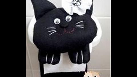 Gatinho Porta-papel higiênico – Completo