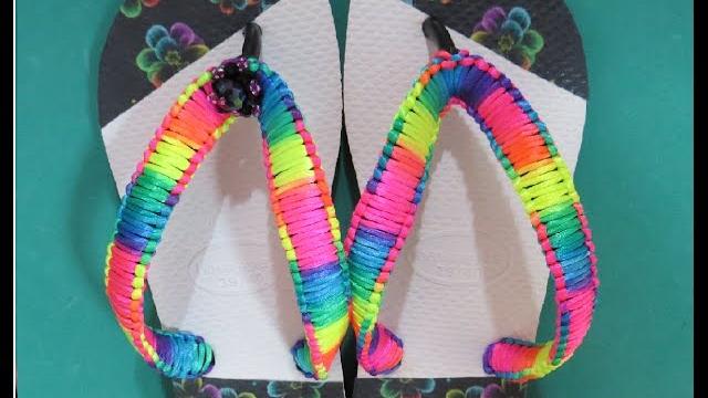 Macramê Para CHINELO Simples e Lindo