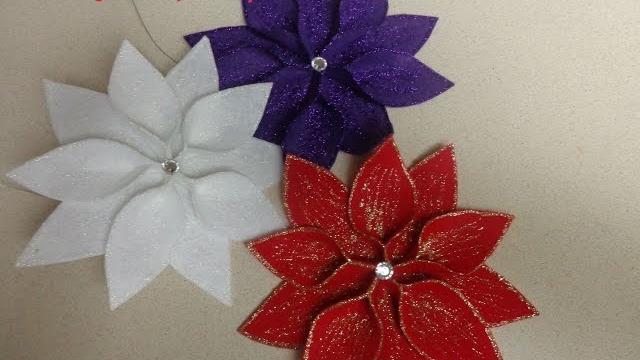Diy:Manualidades para Navidad: Flor de pascua para decorar el arbol de Navidad