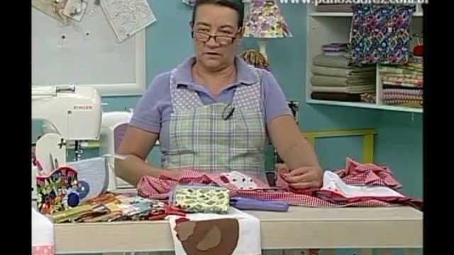 Tia Lili na TV: Avental e pano de copa em patchwork
