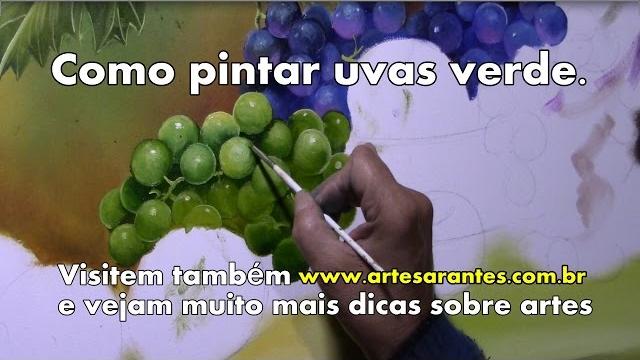 Como pintar uvas verde