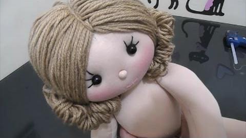 Penteado de boneca de pano/Cabelinho de boneca