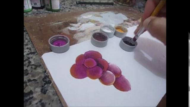 PAP COMO PINTAR UVAS – how to paint grapes