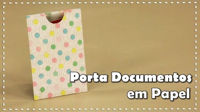 PORTA CARTÕES E DOCUMENTOS EM PAPEL