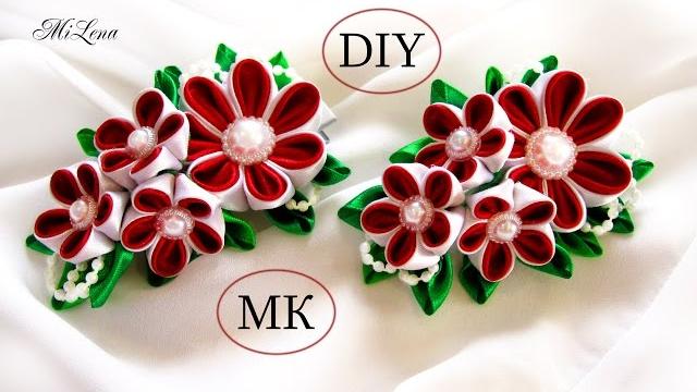 Faça uma linda flor estilo Kanzashi