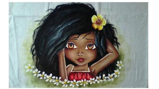 Pintura de boneca negra
