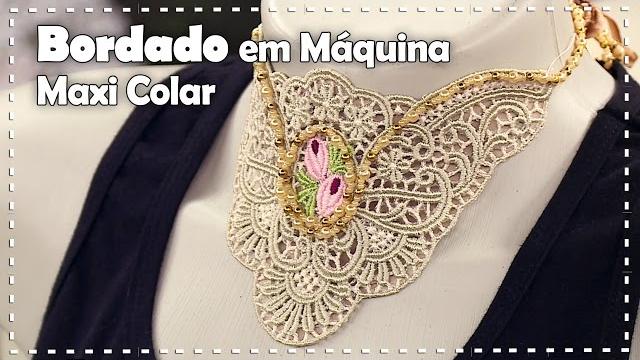COLAR EM GUIPIR com Maria Angélica