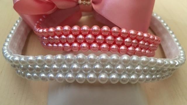 Como bordar pérolas no elástico – Jeito fácil e rápido – DIY Beads Headband
