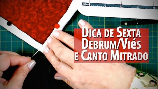 COLOCANDO VIÉS/DEBRUM COM CANTO MITRADO