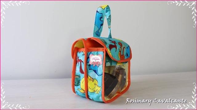 BOLSA DUPLA TRANSPARENTE Projeto Arte de Paninho