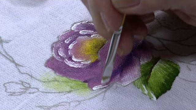 Pintura Tecido Rosa por Beth Matteelli – Parte 2
