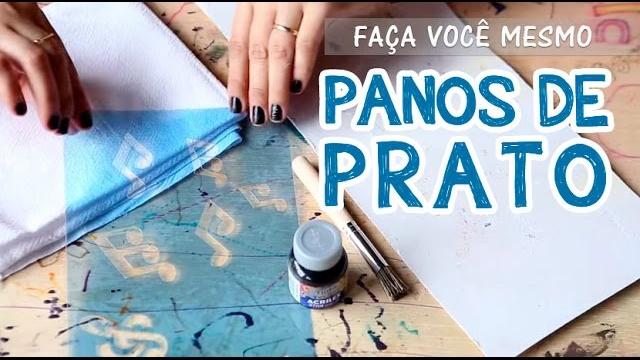Como customizar panos de prato
