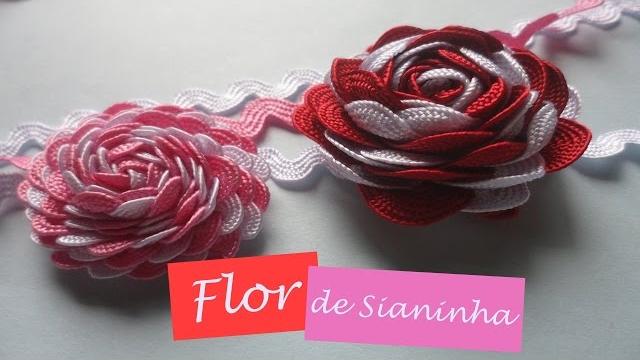 Diy flor com sianinha