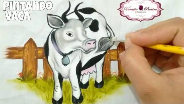 Pintando Vaca estilo realista