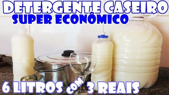 Com R$ 3,00 reais você faz 6 litros de DETERGENTE CASEIRO – Fácil e Econômico