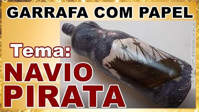 DIY – Garrafa com Papel e Decoupage Caseira
