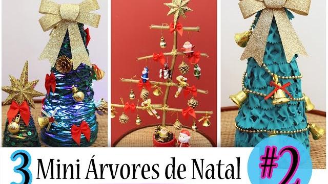 DIY: 3 Mini Árvores de Natal fáceis e baratinhas