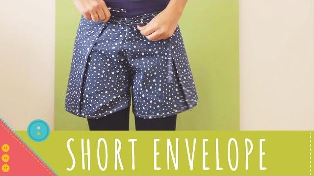 Aprenda a costurar um short envelope de amarrar
