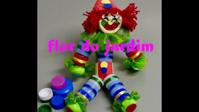 Como fazer um palhaço de tampas de garrafa pet – Clown