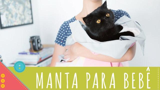 Aprenda a costurar manta para bebê com barrado embutido