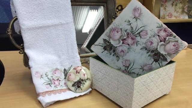 Decoupagem em Tecido, Sabonete e MDF