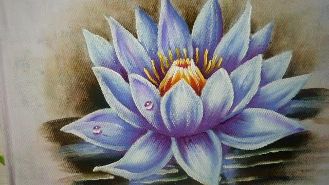 Pintura em tecido: Flor de Lótus