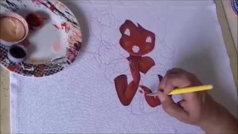 PINTURA EM TECIDO BONECA CABOCLA