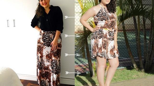 Como Transformar saia em vestido – DIY