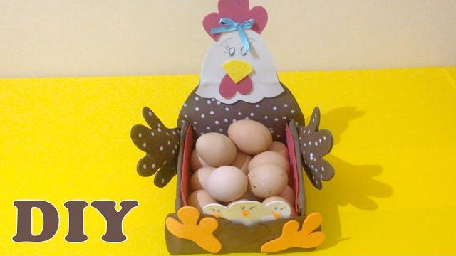 Como Fazer Porta Ovos Feito de Papelão e EVA – DIY Artesanato