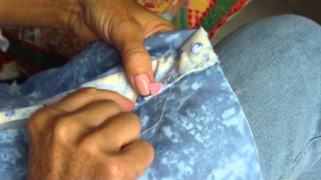 Costura Virada da Agulha ou Ponto Invisível Patchwork