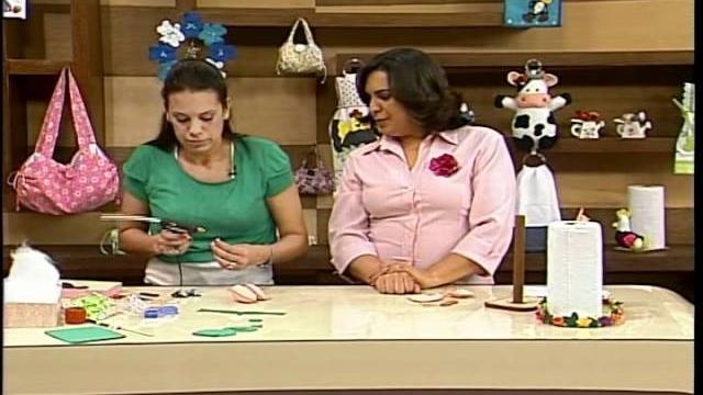 Porta papel toalha em tecido