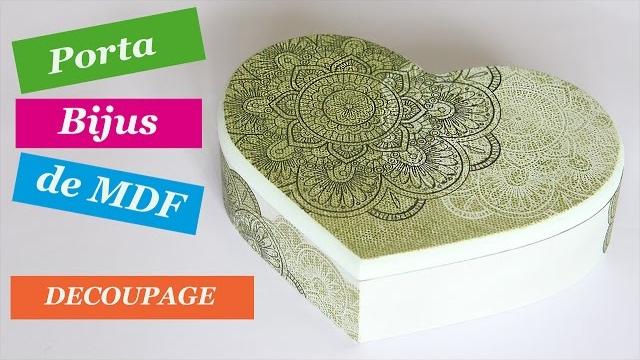 Como Fazer Decoupage de Guardanapo em Caixa de MDF – Porta Bijuteria