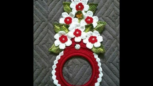 Porta pano de prato em crochê