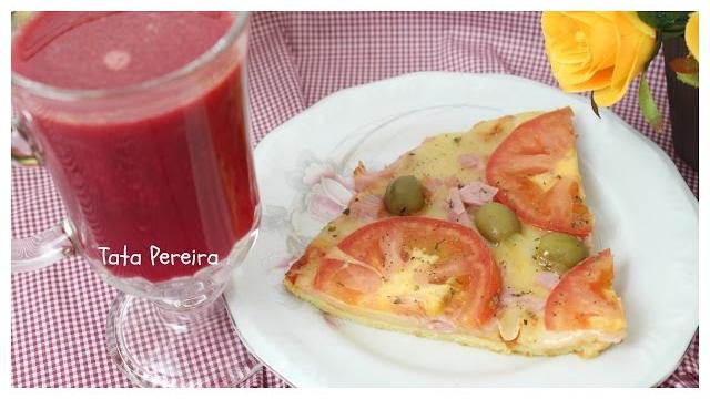 PIZZA DE TAPIOCA+SUCO REFRESCANTE