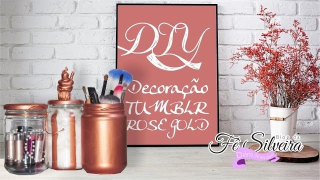 DIY: Decoração TUMBLR ROSE GOLD – Reciclando Ideias