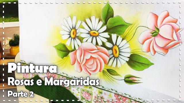 PINTURA ROSAS E MARGARIDAS 2 com Thanynha Ávila