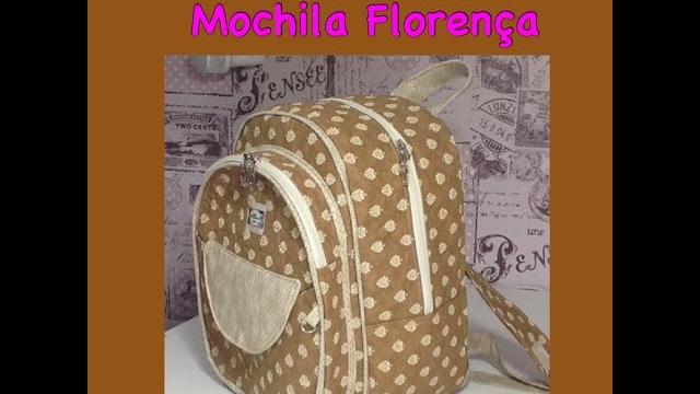 Mochila Florença ,COMO FAZER UMA MOCHILA