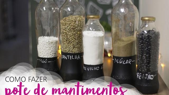 Porta mantimentos: como reciclar garrafas de vidro