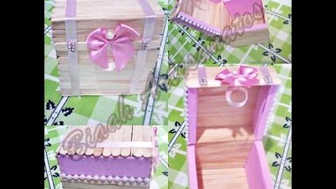 Bauzinho feito com Palito de Picolé e Papelão