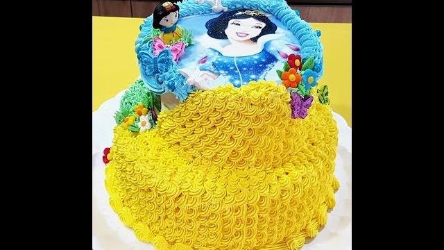 Decoração de Bolo Branca de Neve