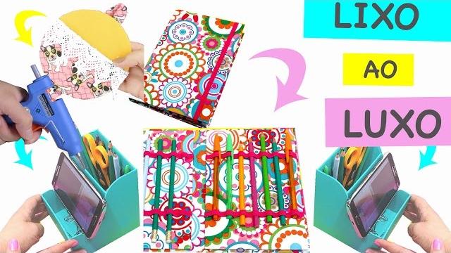 DIY – 6 Ideias com Material Reciclável – Lixo ao Luxo