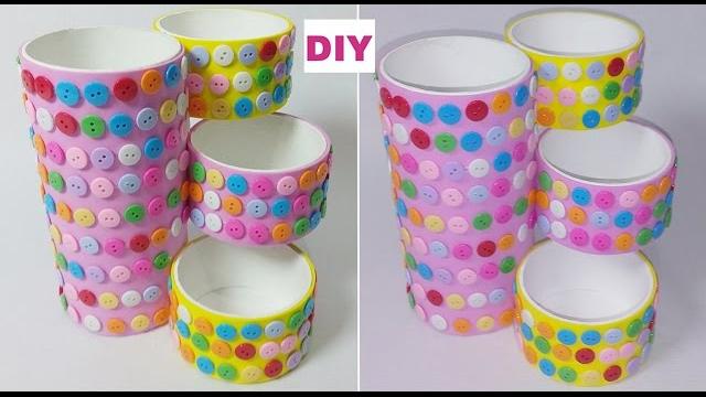 Do lixo ao luxo organizador multiuso com rolos de papel