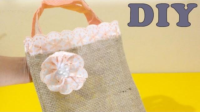 Como Fazer Bolsa Sacola de Juta – Artesanato DIY