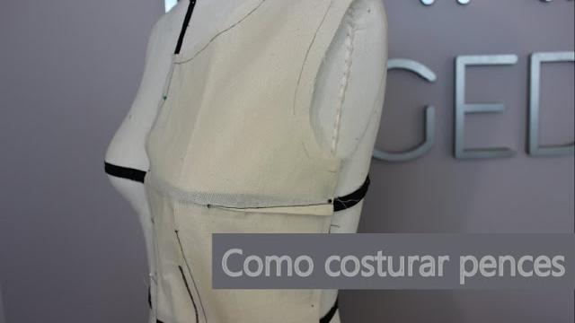 Como costurar pences/ como eliminar o excesso de tecido na pence