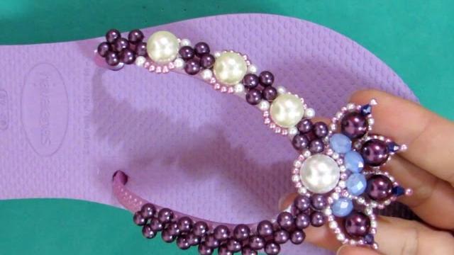 Diy Seu Lindo Chinelo Decorado em Tons de Lilás – Maguida Silva